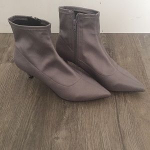 Topshop Silver Ankle Boot
